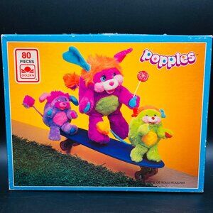 Vintage 1986 Popples Plush Skateboarding Jigsaw Puzzle:80 pcs - COMPLETE